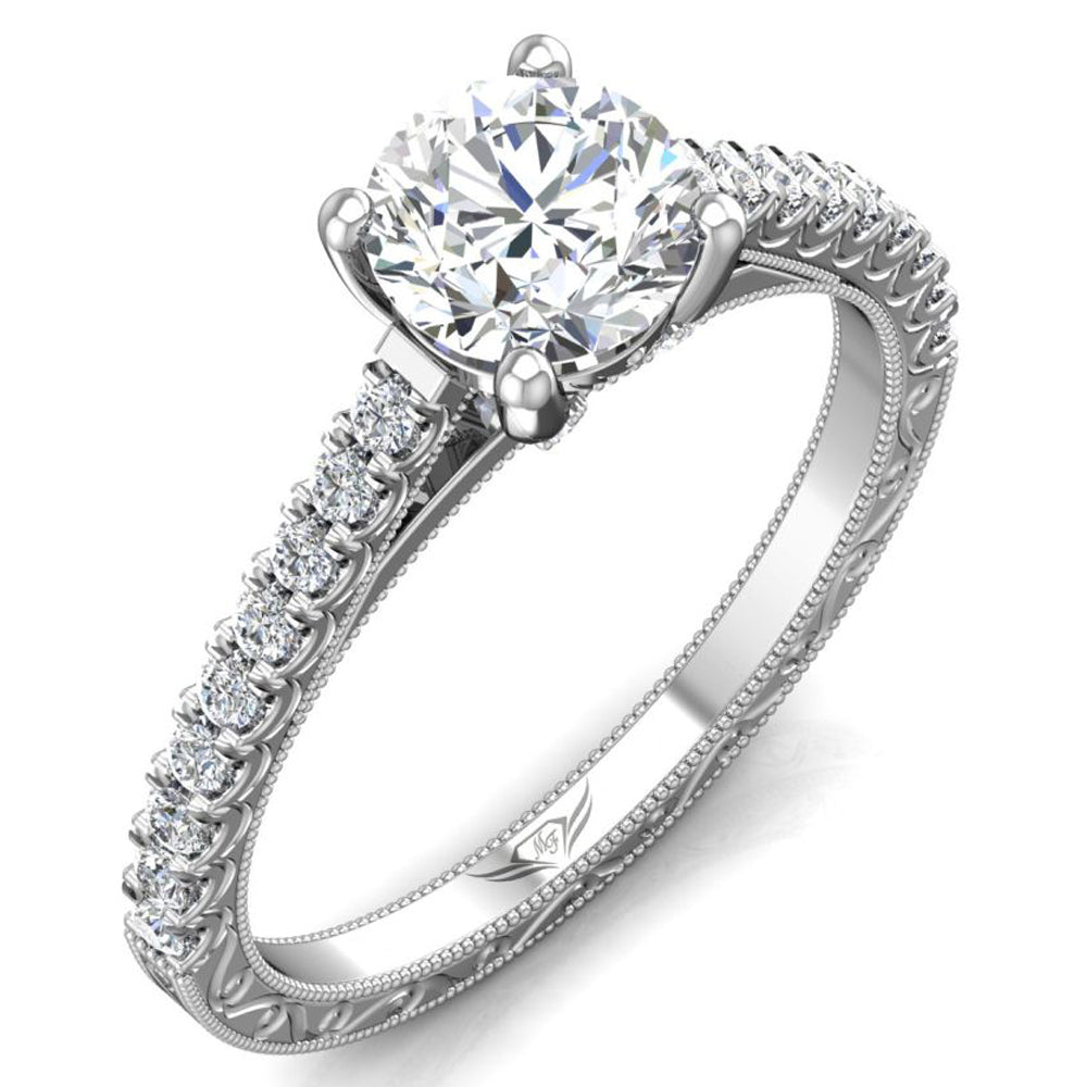 Martin Flyer Pave Diamond Engagement Ring