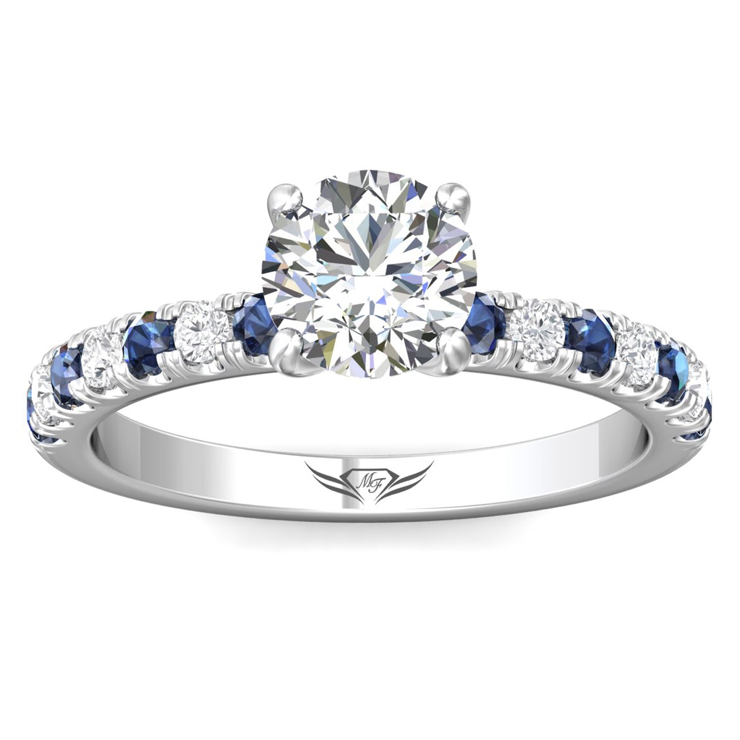 Petite Twist Diamond Engagement Ring in Platinum (1/10 ct. tw.)