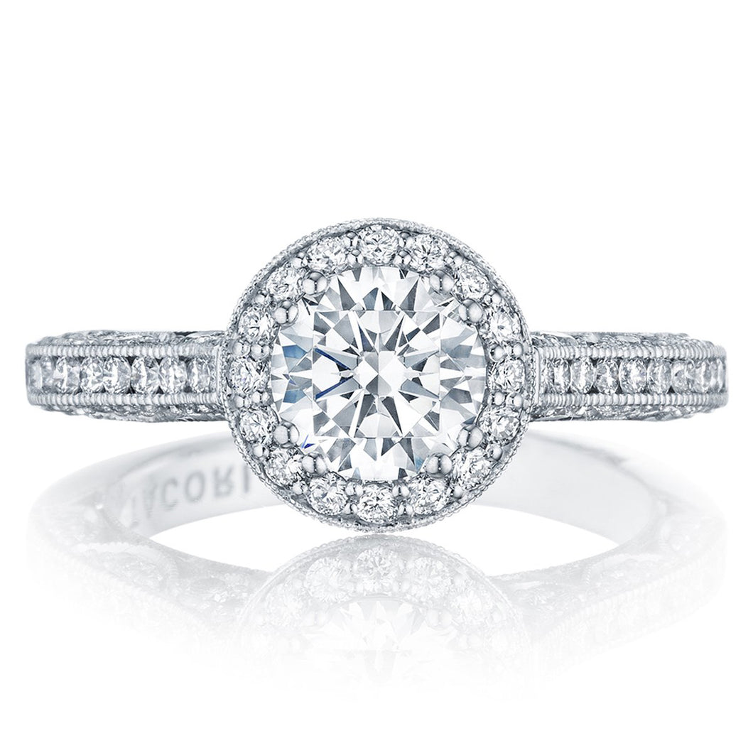 Tacori Pave Halo Diamond Engagement Ring