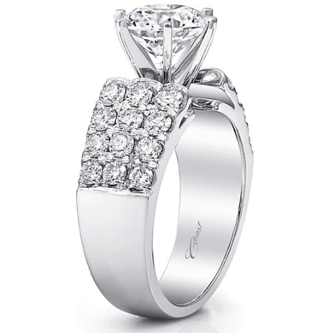 Coast Three Row Diamond Engagement Ring