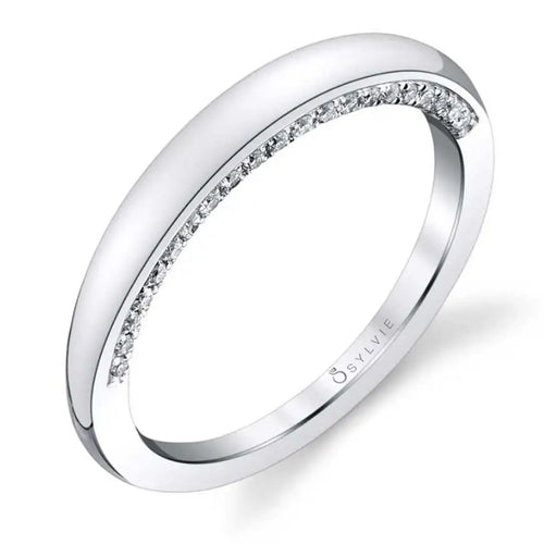 Sylvie Pave Diamond Wedding Band-SY904B