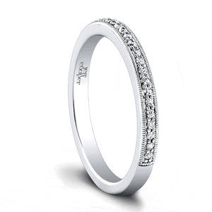 Jeff Cooper Milgrain Pave Diamond Wedding Band