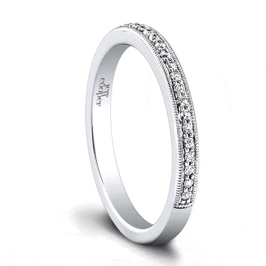 Jeff Cooper Milgrain Pave Diamond Wedding Band
