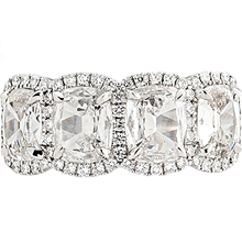Henri Daussi 4 Stone Cushion Cut Diamond Band- 2.64ctw