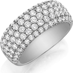 Henri Daussi 5-Row Pave Diamond Band