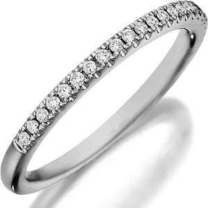 This stylish band by Henri Daussi features a single line of round b...