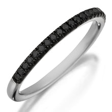Henri Daussi Black Diamond Pave Band