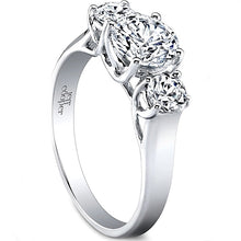 Jeff Cooper Lattice Three Stone Engagement Ring