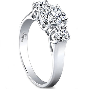 Jeff Cooper Lattice Three Stone Engagement Ring