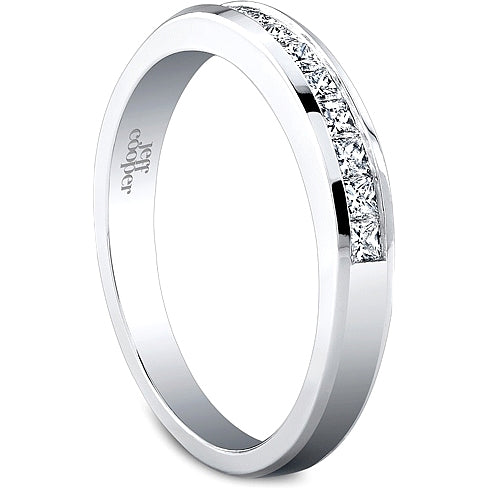 Jeff Cooper Princess Cut Channel Set Wedding Band