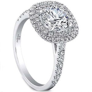 This diamond engagement ring setting by Jeff Cooper features a doub...