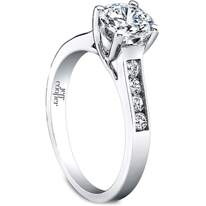Jeff Cooper Trellis Engagement Ring with Channel-Set Side Diamonds