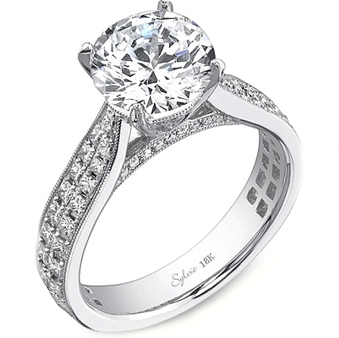 Sylvie Double Row Diamond Engagement Ring