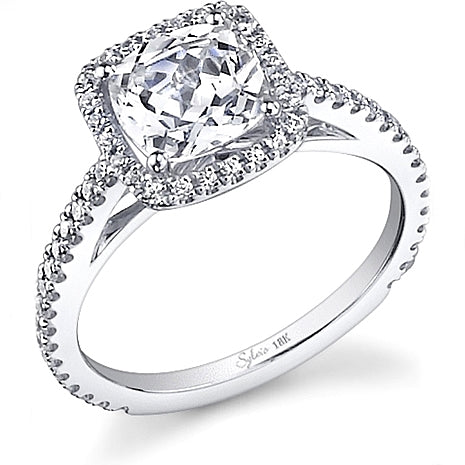 Sylvie Halo Diamond Engagement Ring