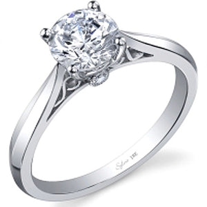 Sylvie Knife Edge Diamond Engagement Ring