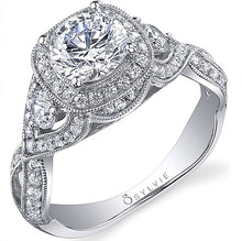Sylvie Twist Shank Diamond Engagement Ring
