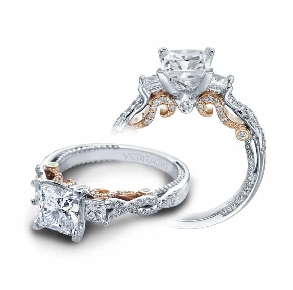 Verragio Three Stone Twist Engagement Ring