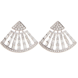 3.21ct 18k White Gold Diamond Earrings