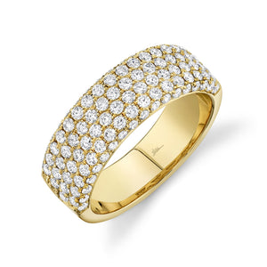 14k White Gold Pave Diamond Ring