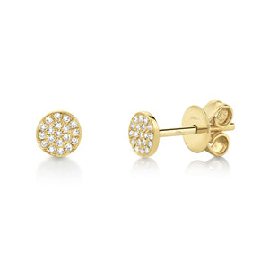 These earrings feature pave set round brilliant cut diamonds that t...