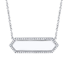 This necklace features round brilliant cut diamonds that total .12cts.