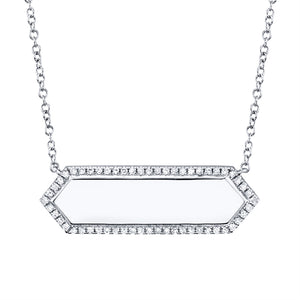 This necklace features round brilliant cut diamonds that total .12cts.