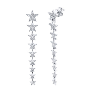 These earrings features nine diamond stars that total .51cts.