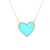 Large Diamond & Turquoise Heart Necklace 360 video view
