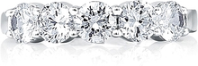 A.Jaffe 5 Stone Diamond Wedding Band