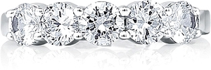 A.Jaffe 5 Stone Diamond Wedding Band