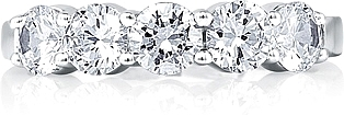 A.Jaffe 5 Stone Diamond Wedding Band