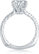 A.Jaffe 6-Prong Pave Diamond Engagement Ring
