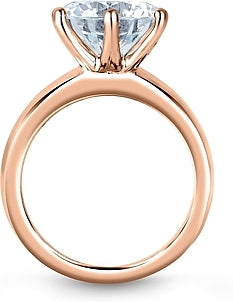 Rose gold 6 prong 2025 engagement ring