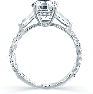 A.Jaffe Baguette Diamond Engagement Ring