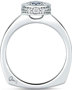 A.Jaffe Bezel Set Diamond Engagement Ring