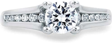 A.Jaffe Channel Set Diamond Engagement Ring