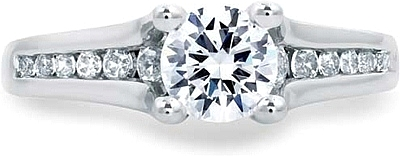 A.Jaffe Channel Set Diamond Engagement Ring