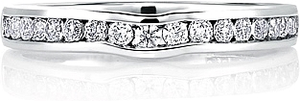 A.Jaffe Contoured Channel Set Diamond Wedding Band