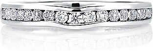 A.Jaffe Contoured Channel Set Diamond Wedding Band