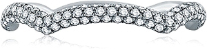 A.Jaffe Contoured Micro-Pave Diamond Wedding Band