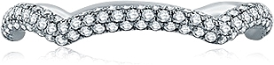 A.Jaffe Contoured Micro-Pave Diamond Wedding Band