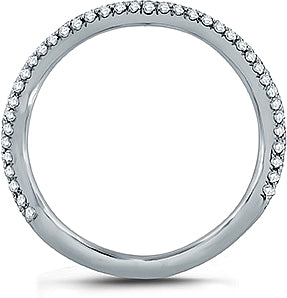 A.Jaffe Contoured Micro-Pave Diamond Wedding Band