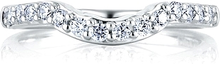 A.Jaffe Contoured Pave Diamond Wedding Band