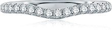 A.Jaffe Contoured Pave Diamond Wedding Band