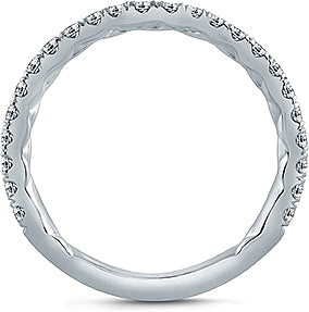 A.Jaffe Contoured Pave Diamond Wedding Band