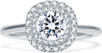 A jaffe halo engagement ring on sale