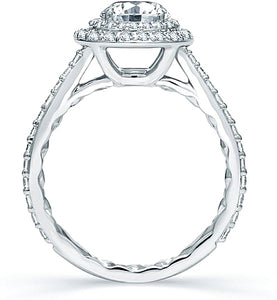 A.Jaffe Double Halo Diamond Engagement Ring