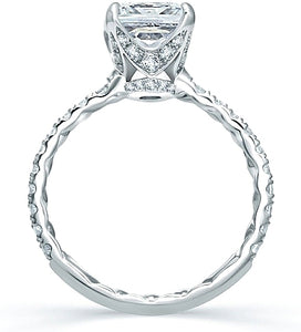 A.Jaffe French Pave Diamond Engagement Ring