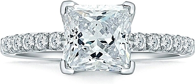 A.Jaffe French Pave Diamond Engagement Rings