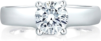 A.Jaffe French Solitaire Diamond Engagement Ring